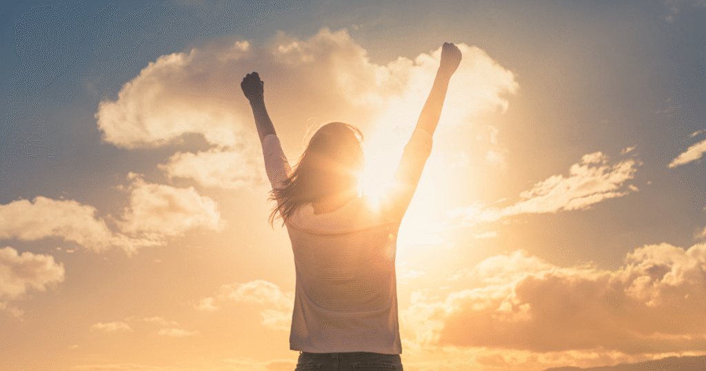 乗り越え行動する女性