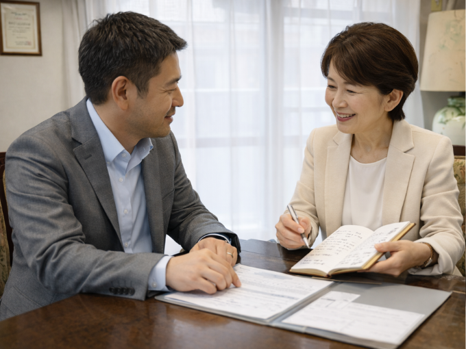 面談風景男性会員