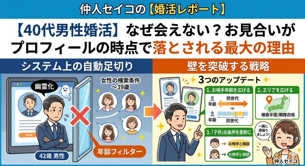【40代婚活】お見合いがプロフィール時点で落とされる最大の理由