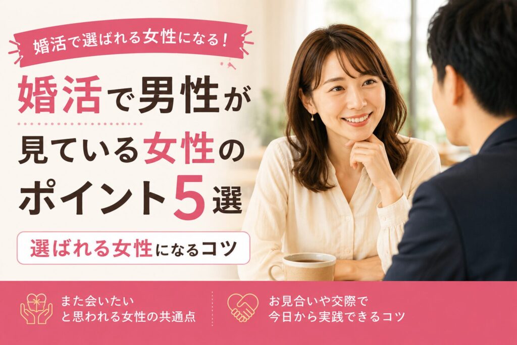 婚活で男性が見ている女性のポイント