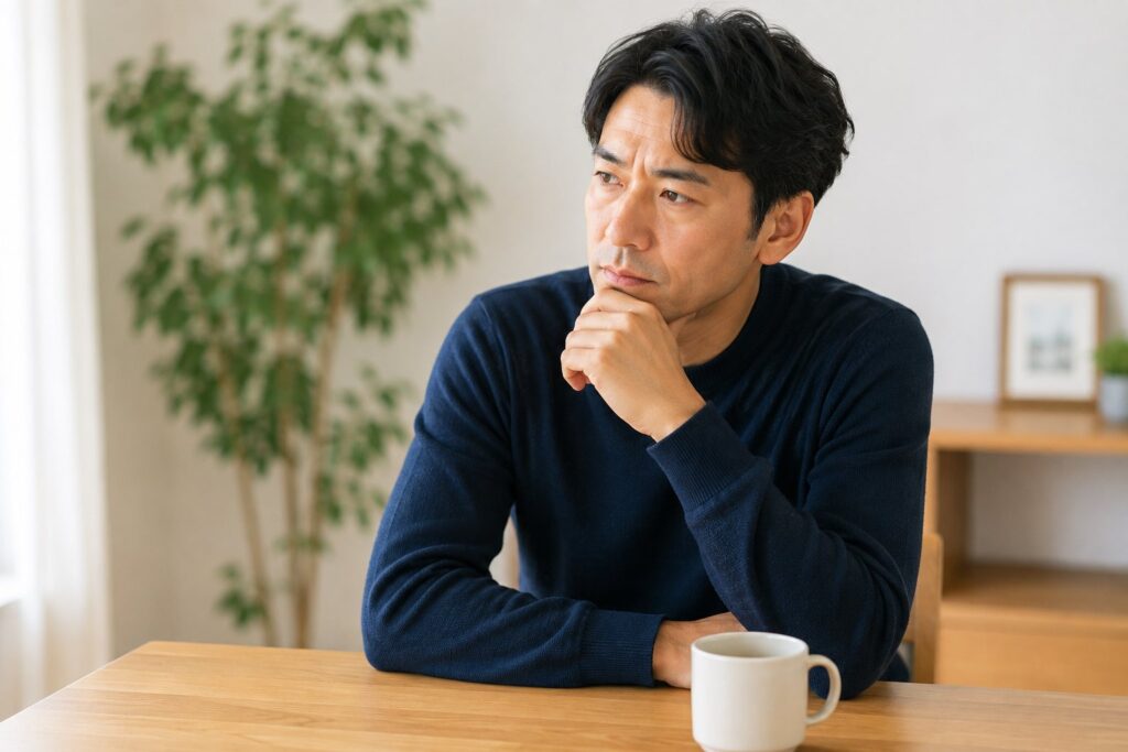婚活で選ばれるために自分自身を見直す40代男性